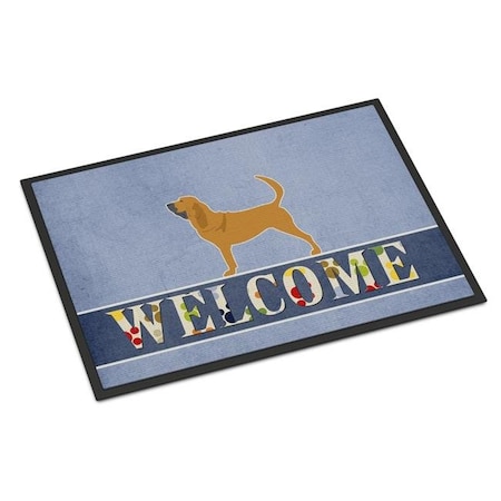 Carolines Treasures BB5488JMAT 24 X 36 In. Bloodhound Welcome Indoor Or Outdoor Mat